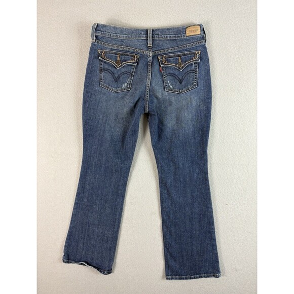 Levis 515 Jeans Womens 30x28 Blue Boot Cut Flap Pockets Medium Wash Tag 8S - Picture 1 of 13